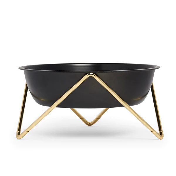 Raised Bowl black Gold