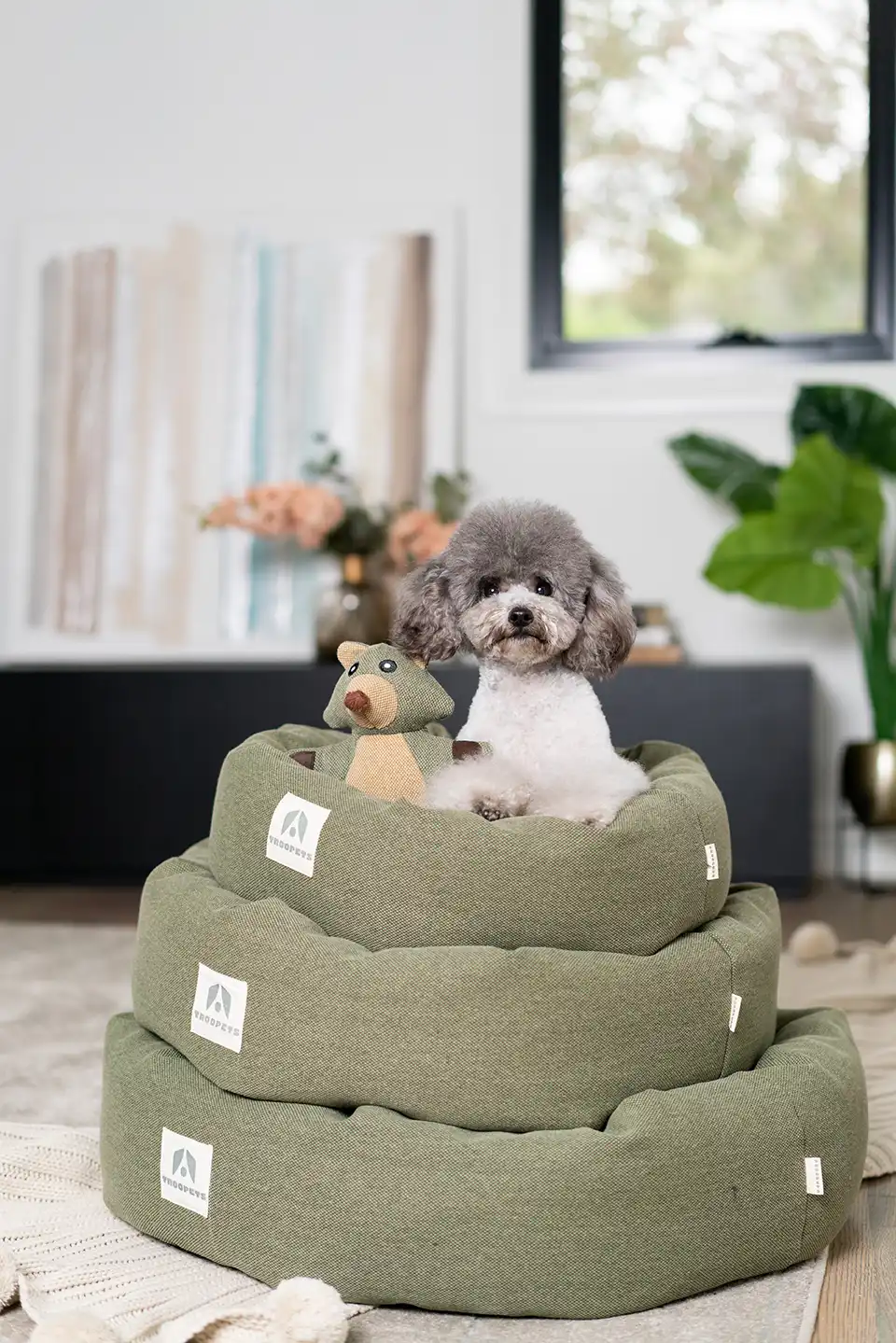 round dog bed